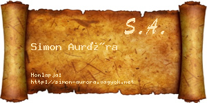 Simon Auróra névjegykártya
